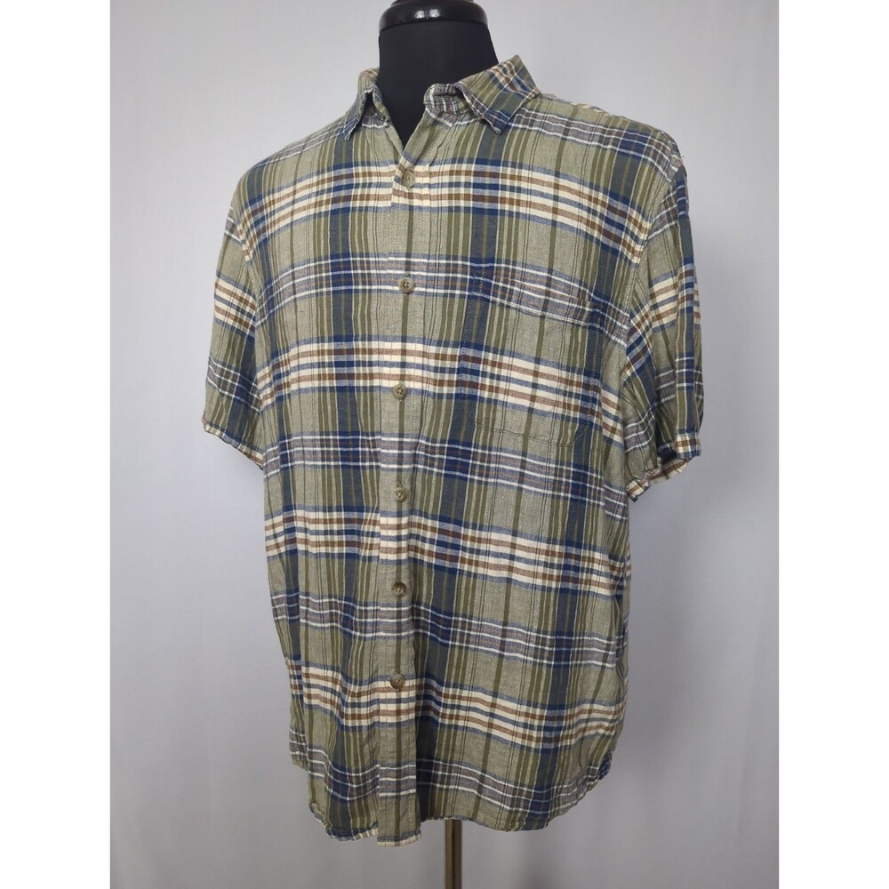 Pendleton-Vintage-Men’s Size: Large Shirt-Linen Blend—Button-Up—Spread Collar XL